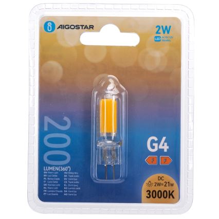 LED žiarovka G4/2W/12V 3000K - Aigostar