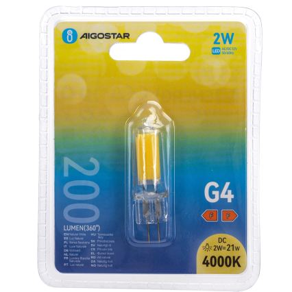 LED Žiarovka G4/2W/12V 4000K - Aigostar