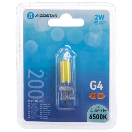LED žiarovka G4/2W/12V 6500K - Aigostar