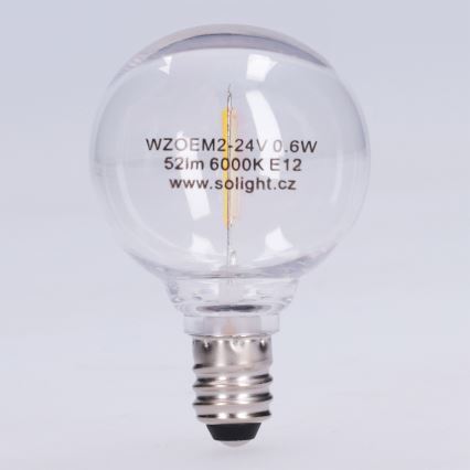 LED žiarovka G40 E12/0,6W/24V 6000K - Brilagi