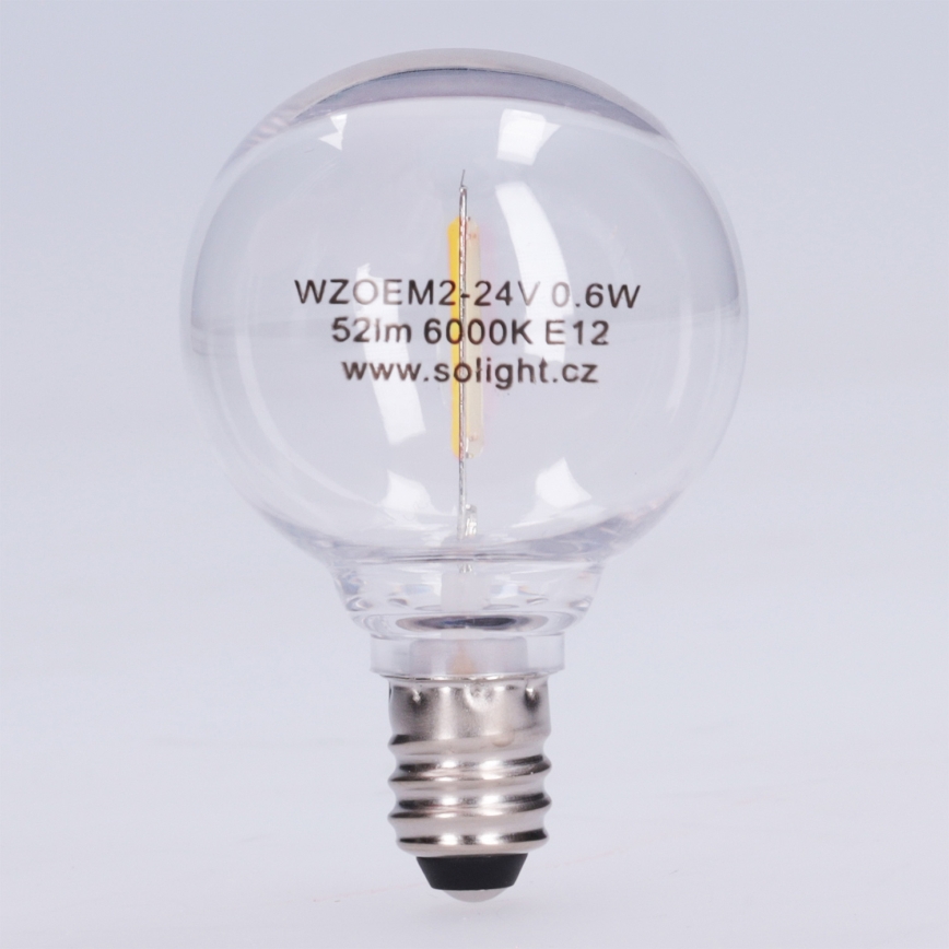 LED žiarovka G40 E12/0,6W/24V 6000K - Brilagi