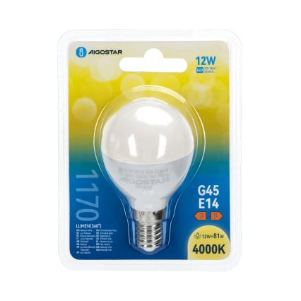 LED Žiarovka G45 E14/12W/230V 4000K - Aigostar