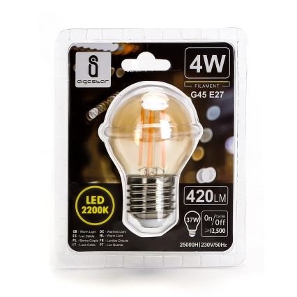 LED Žiarovka G45 E27/4W/230V 2200K - Aigostar