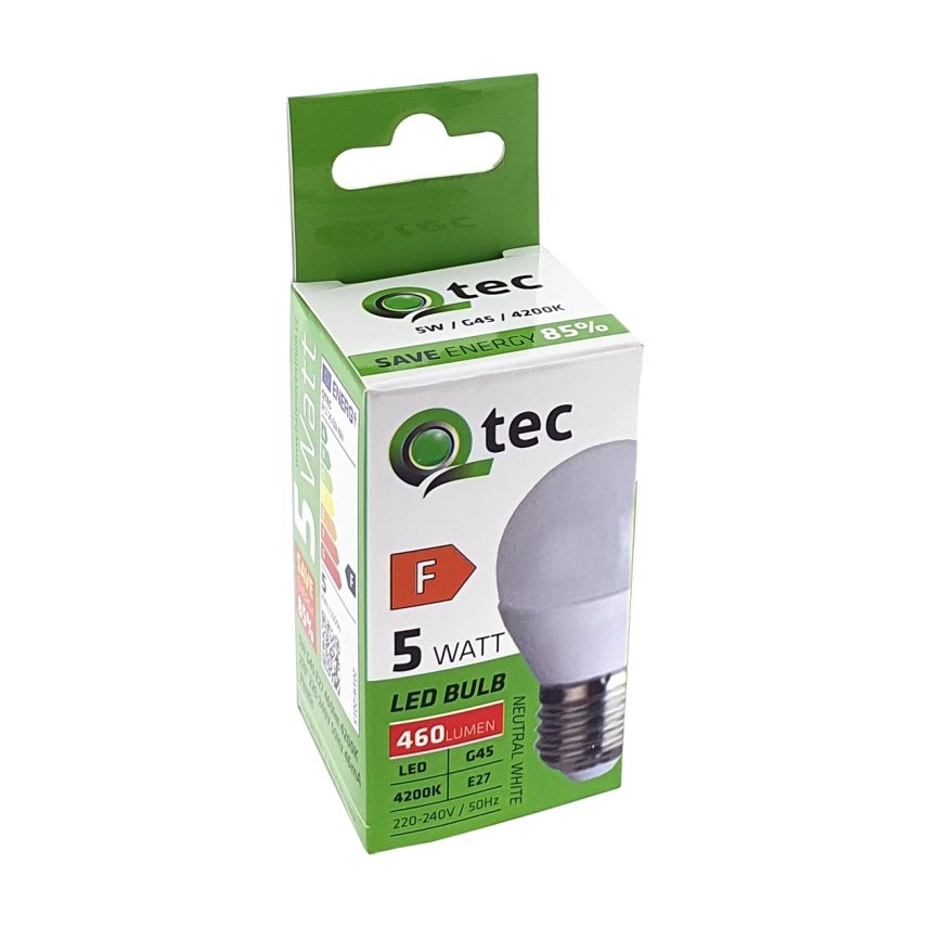 LED Žiarovka G45 E27/5W/230V 4200K