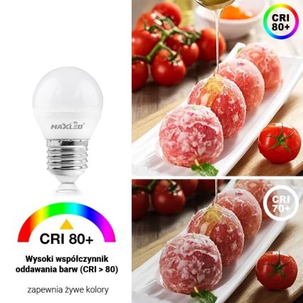 LED Žiarovka G45 E27/8W/230V 4000K