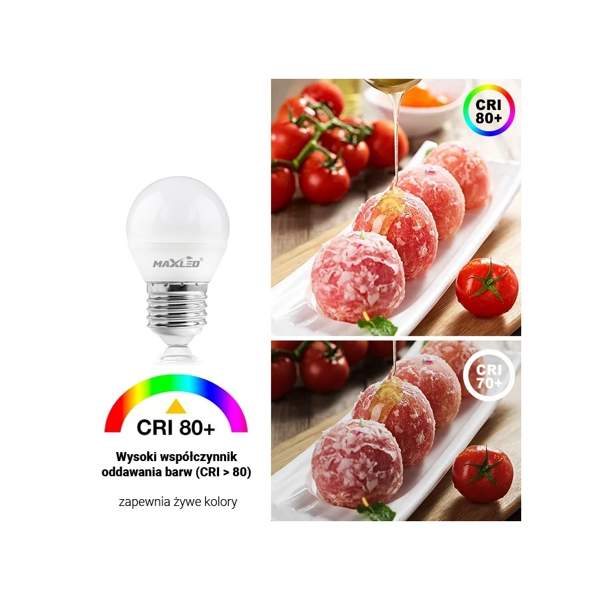 LED Žiarovka G45 E27/8W/230V 4000K