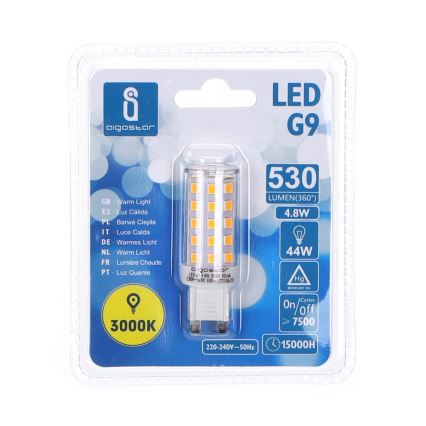 LED Žiarovka G9/4,8W/230V 3000K - Aigostar