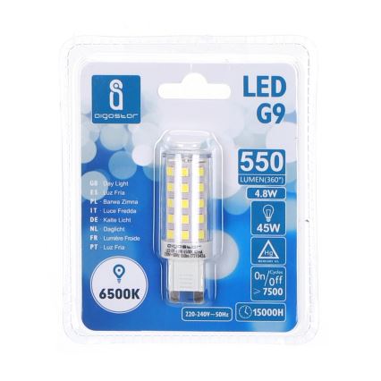 LED Žiarovka G9/4,8W/230V 6500K - Aigostar