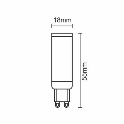 LED Žiarovka G9/5W/230V 2800K