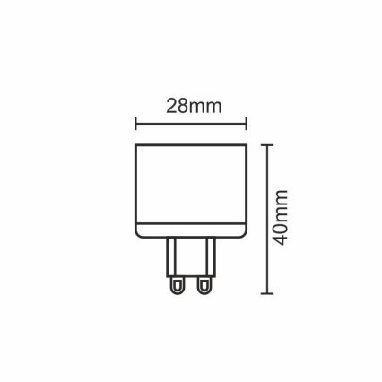 LED Žiarovka G9/5W/230V 2800K