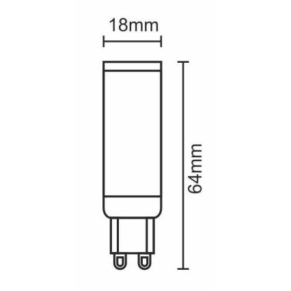 LED Žiarovka G9/7W/230V 6000K