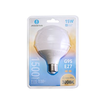 LED žiarovka G95 E27/15W/230V 3000K - Aigostar