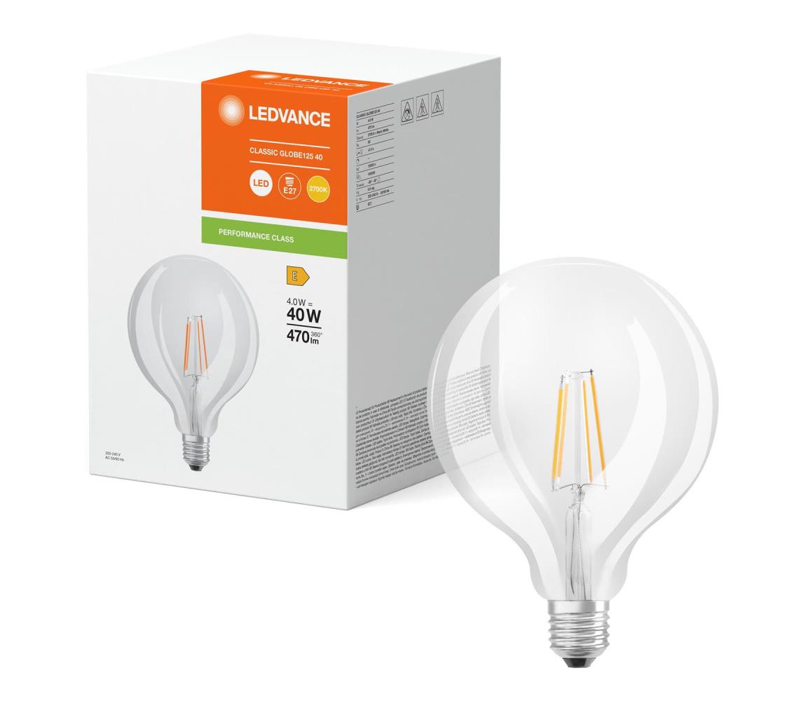 LED žiarovka GLOBE CLASSIC FILAMENT G125 E27/4W/230V 2700K - Ledvance 4099854054198