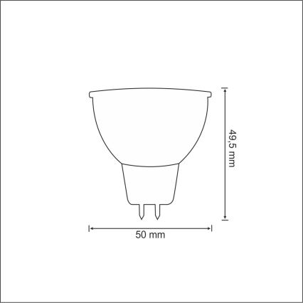 LED Žiarovka GU5,3/MR16/2,6W/12V 6400K