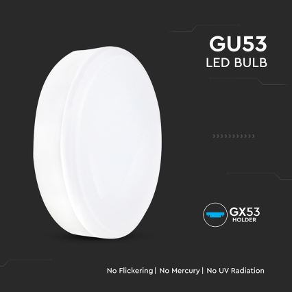 LED žiarovka GX53/6,4W/230V 3000K
