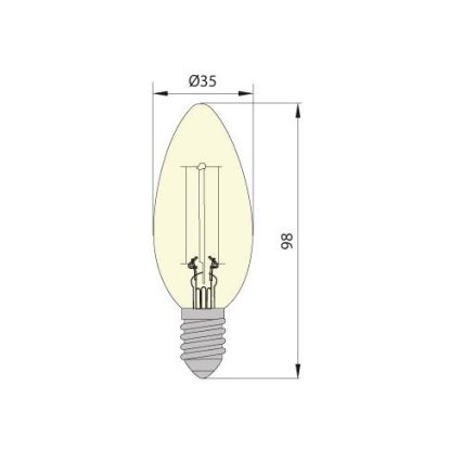 LED Žiarovka LEDSTAR VINTAGE E14/5W/230V 4000K