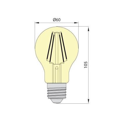 LED Žiarovka LEDSTAR VINTAGE E27/8W/230V 4000K