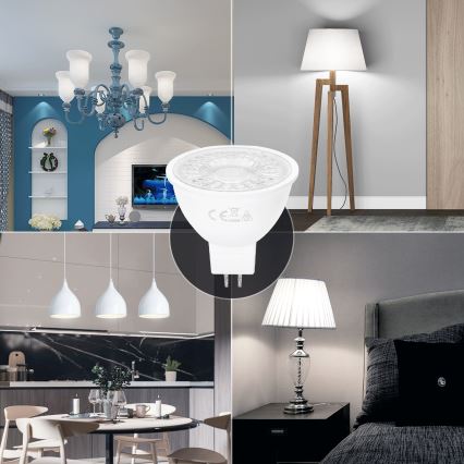 LED Žiarovka MR16 GU5,3/6W/12V 6500K - Aigostar