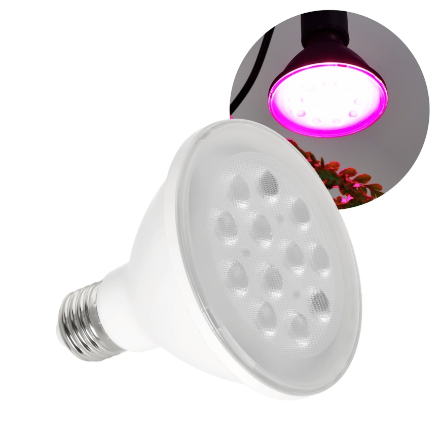 LED Žiarovka na rast rastlín PLANTY E27/9W/230V 1200K biela