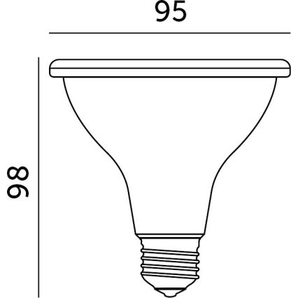 LED Žiarovka na rast rastlín PLANTY E27/9W/230V 1200K biela