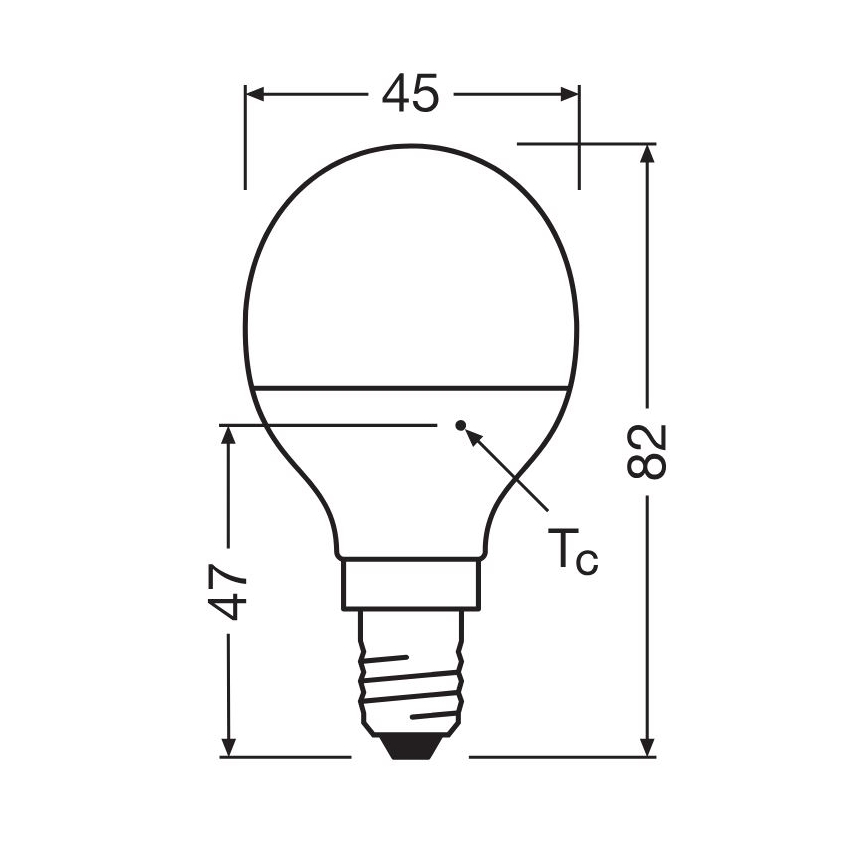 LED Žiarovka P40 E14/4,9W/230V 2700K - Osram