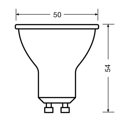 LED Žiarovka PAR16 GU10/4,5W/230V 6500K 60° - Osram