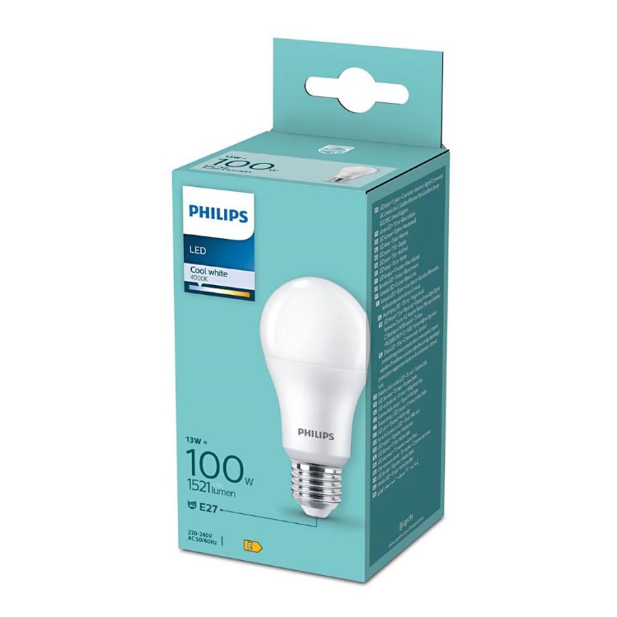 LED Žiarovka Philips A60 E27/13W/230V 4000K