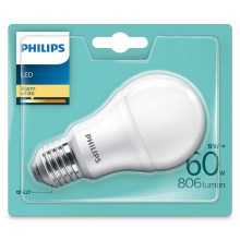 LED Žiarovka Philips A60 E27/9W/230V 4000K