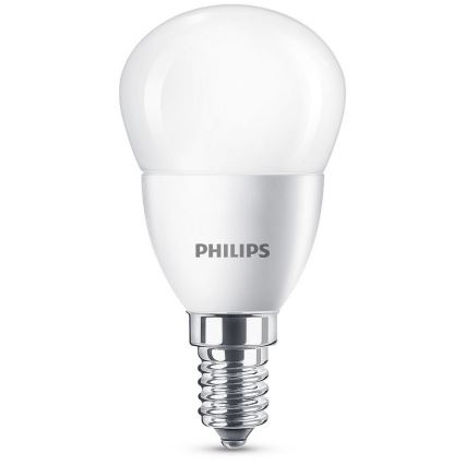 LED Žiarovka Philips E14/4W/230V - LUSTER mliečna