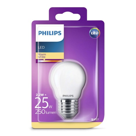 LED Žiarovka Philips E27/2,2W/230V 2700K