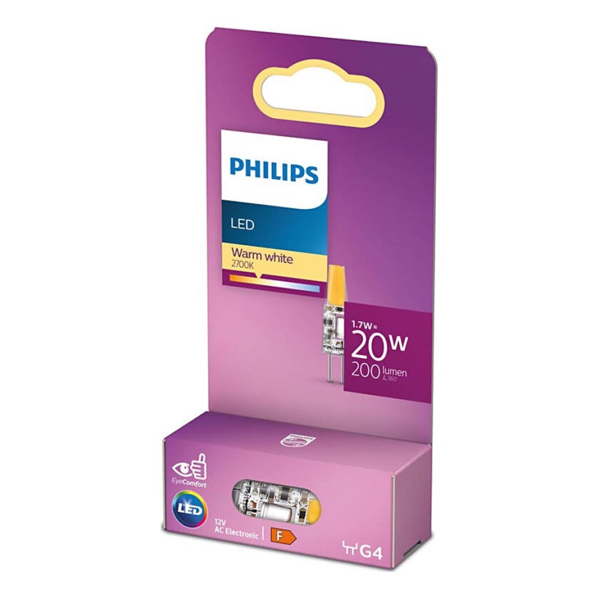 LED Žiarovka Philips G4/1,7W/12V 2700K