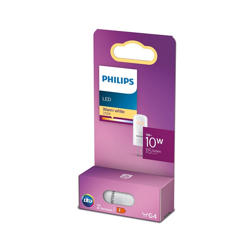 LED Žiarovka Philips G4/1W/12V 2700K