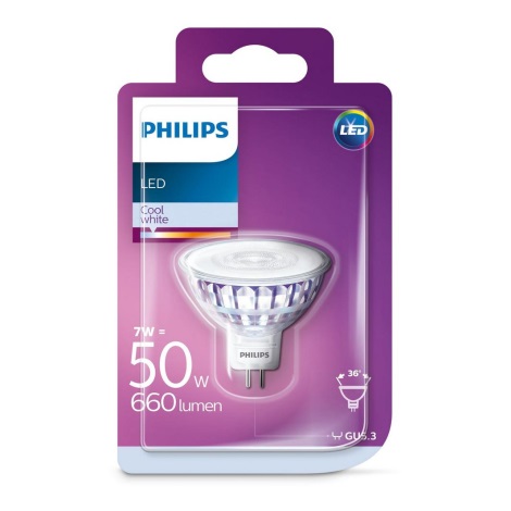 LED Žiarovka Philips GU5,3/7W/12V 4000K