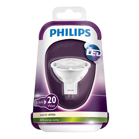 LED Žiarovka Philips GU5,3/MR16/3,4W/12V 2700K