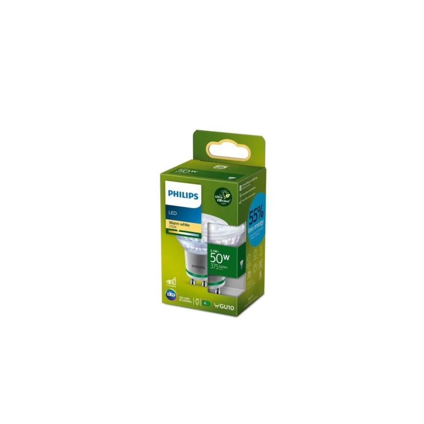 LED Žiarovka Philips PAR16 GU10/2,1W/230V 2700K