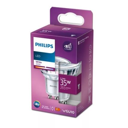 LED Žiarovka Philips PAR16 GU10/3,5W/230V 3000K