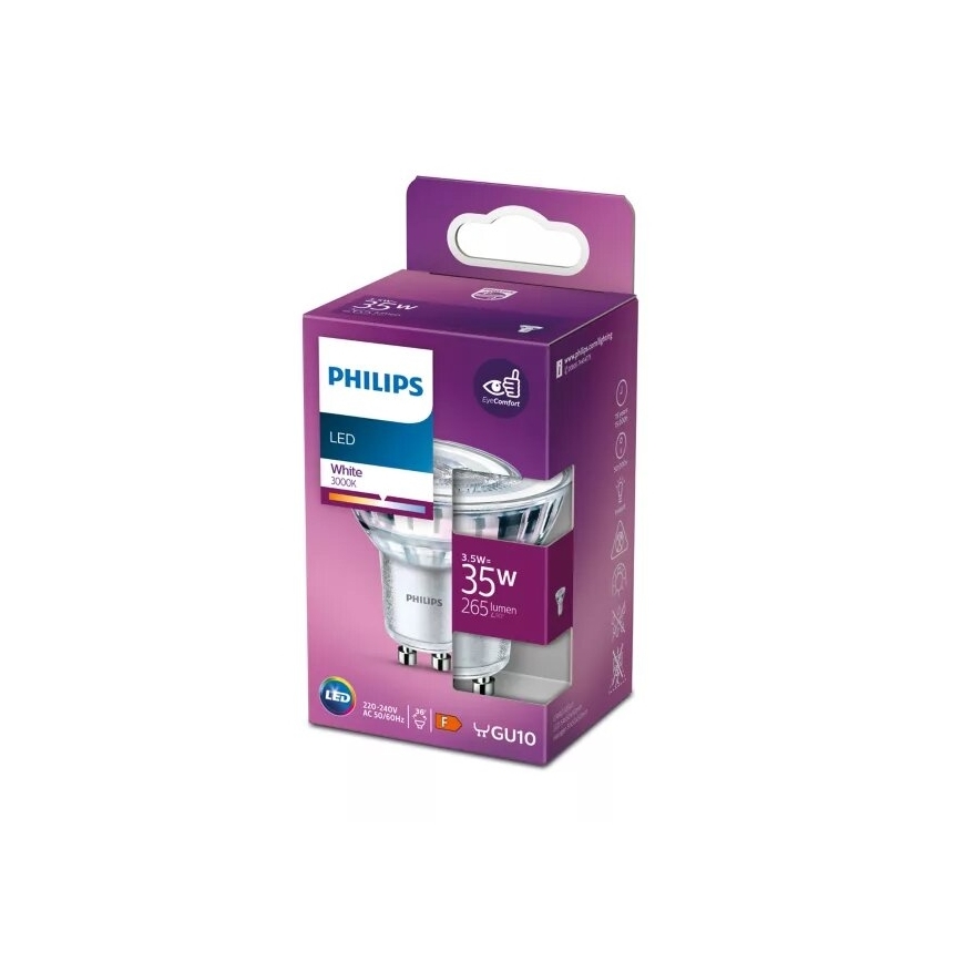 LED Žiarovka Philips PAR16 GU10/3,5W/230V 3000K