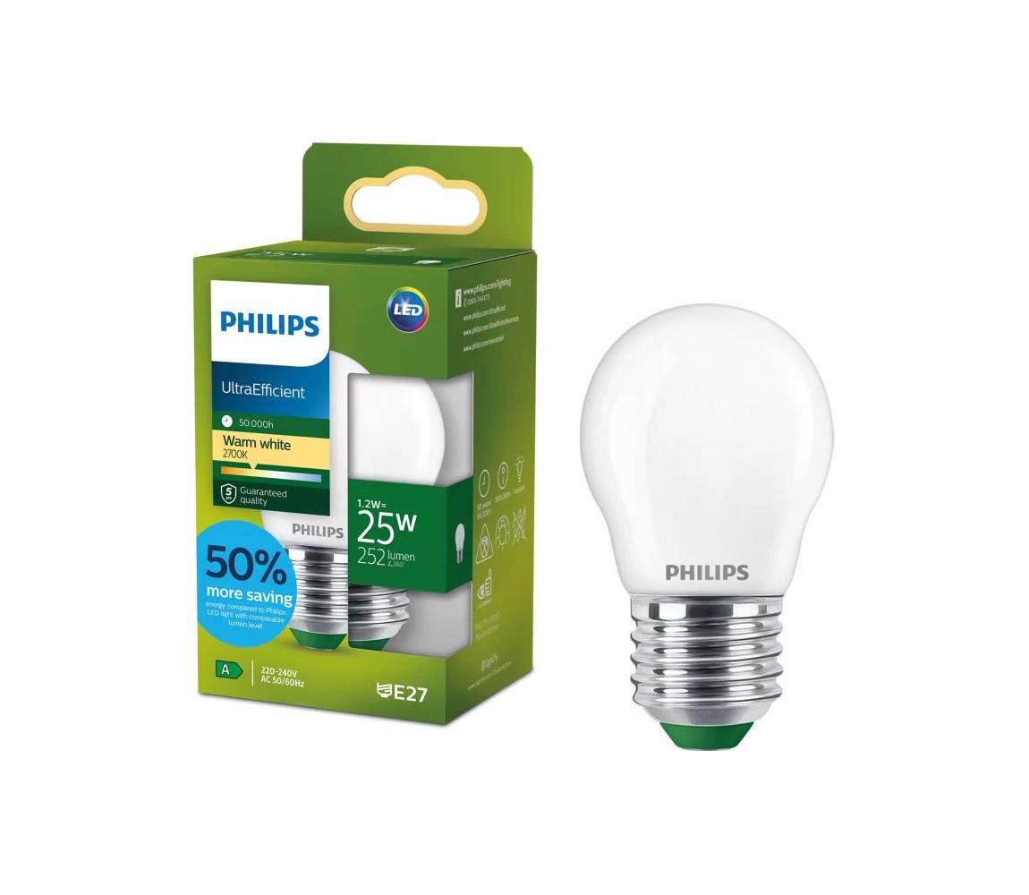 LED žiarovka Philips ULTRAEFFICIENT P45 E27/1,2W/230V 2700K 872110305223000