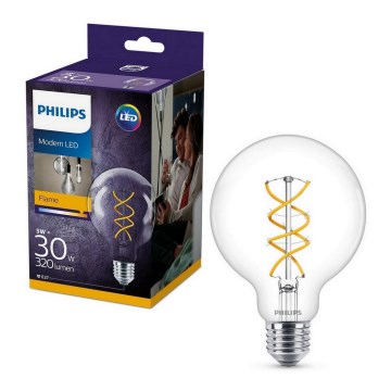 LED Žiarovka Philips VINTAGE G95 E27/5W/230V 2200K