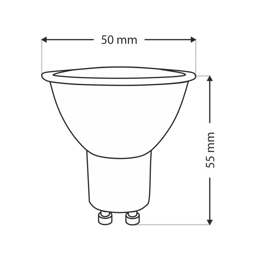 LED Žiarovka Qtec GU10/8W/230V 2700K