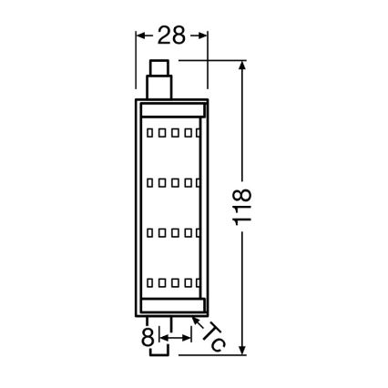LED žiarovka R7s/13W/230V 2700K 118 mm