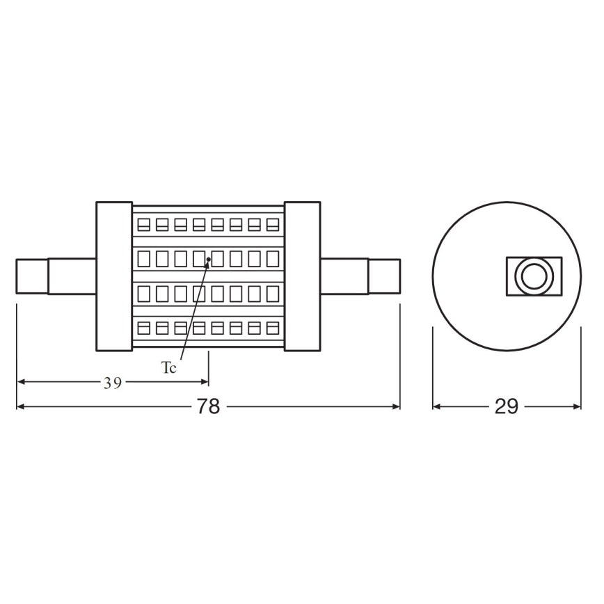 LED Žiarovka R7s/8W/230V 2700K 78 mm - Osram