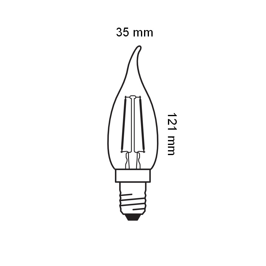 LED žiarovka retro filament E14/1,5W/230V 2400K - Osram