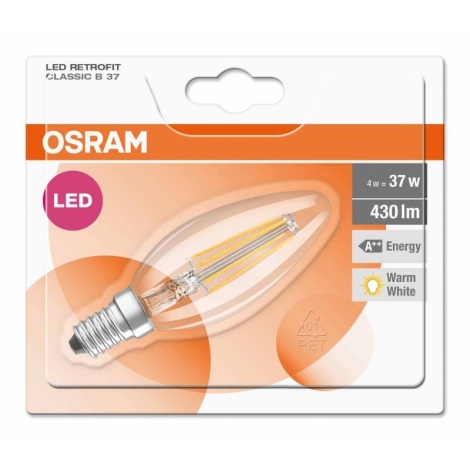 LED Žiarovka RETROFIT E14/4W/230V 2700K - Osram