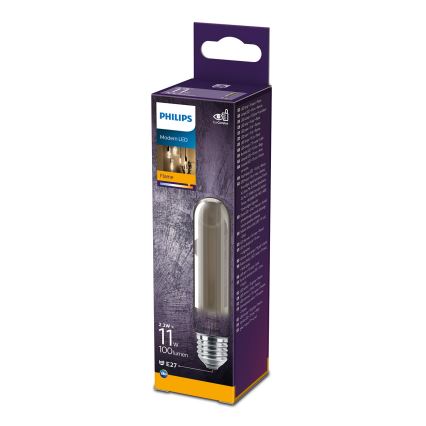 LED Žiarovka SMOKY VINTAGE Philips T32 E27/2,3W/230V 1800K