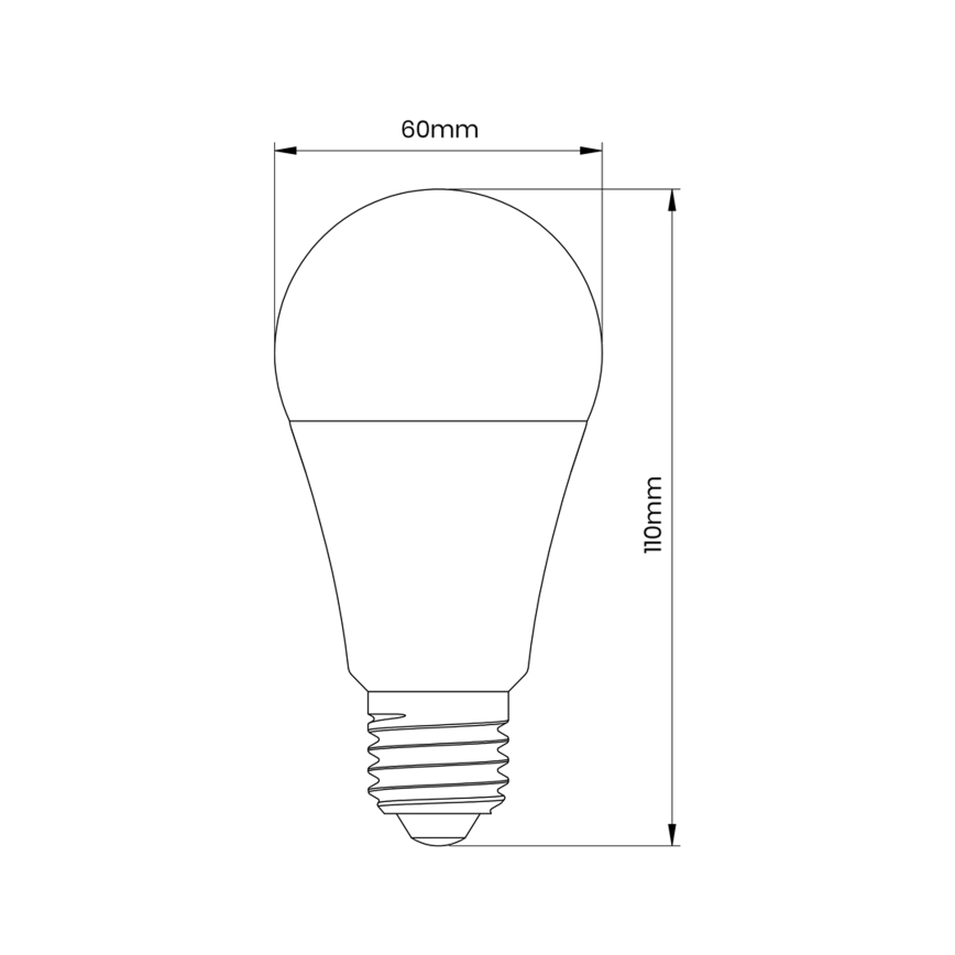 LED Žiarovka so senzorom A60 E27/9W/230V 3000K