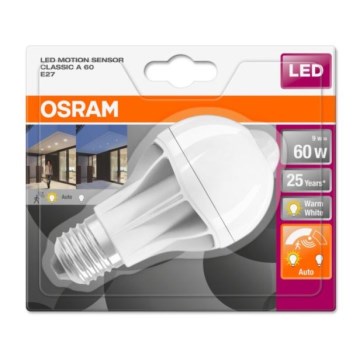 LED Žiarovka so senzorom pohybu STAR E27/9W/230V 2700K - Osram