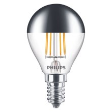 LED Žiarovka so zrkadlovým vrchlíkom DECO Philips P45 E14/4W/230V 2700K