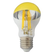 LED Žiarovka so zrkadlovým vrchlíkom DECOR MIRROR A60 E27/8W/230V 4200K zlatá