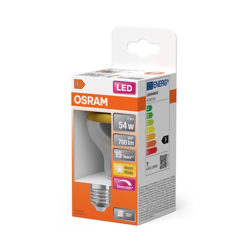 LED žiarovka so zrkadlovým vrchlíkom SUPERSTAR E27/7W/230V 2700K zlatá - Osram